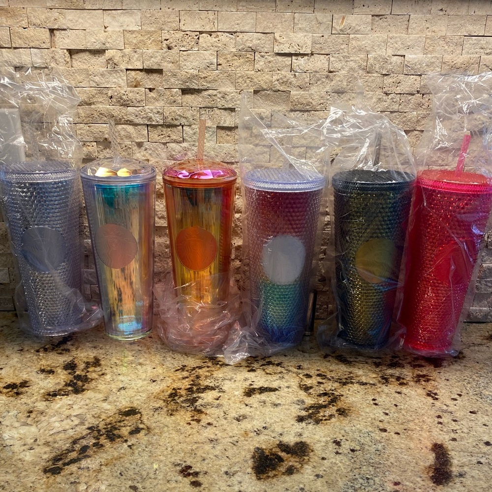 Starbucks water cups